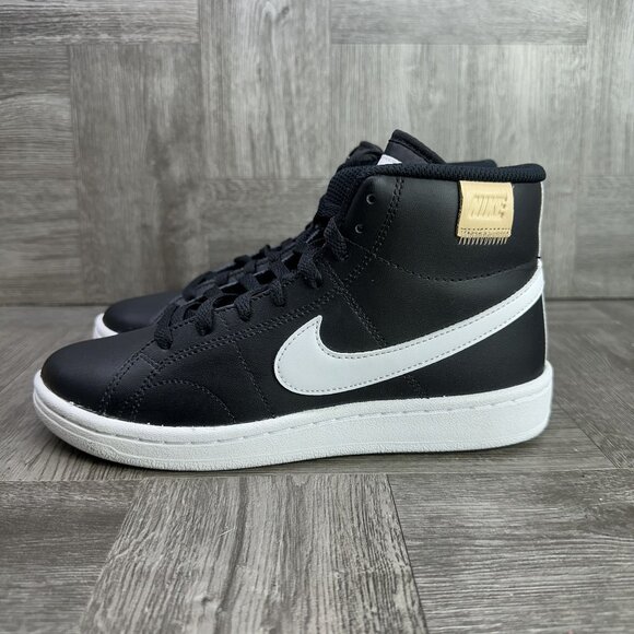 Nike Court Royale 2 Women's size 5.5 Black White Leather Shoes CT1725-001 - Picture 7 of 9